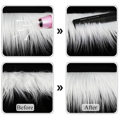 1.5M Winter Costume Fluffy Apparel Sewing Trimming Trim Fabric Roll Long Plush Fur Fabric Faux Fur Ribbon Tapes Plush Fur Stripe