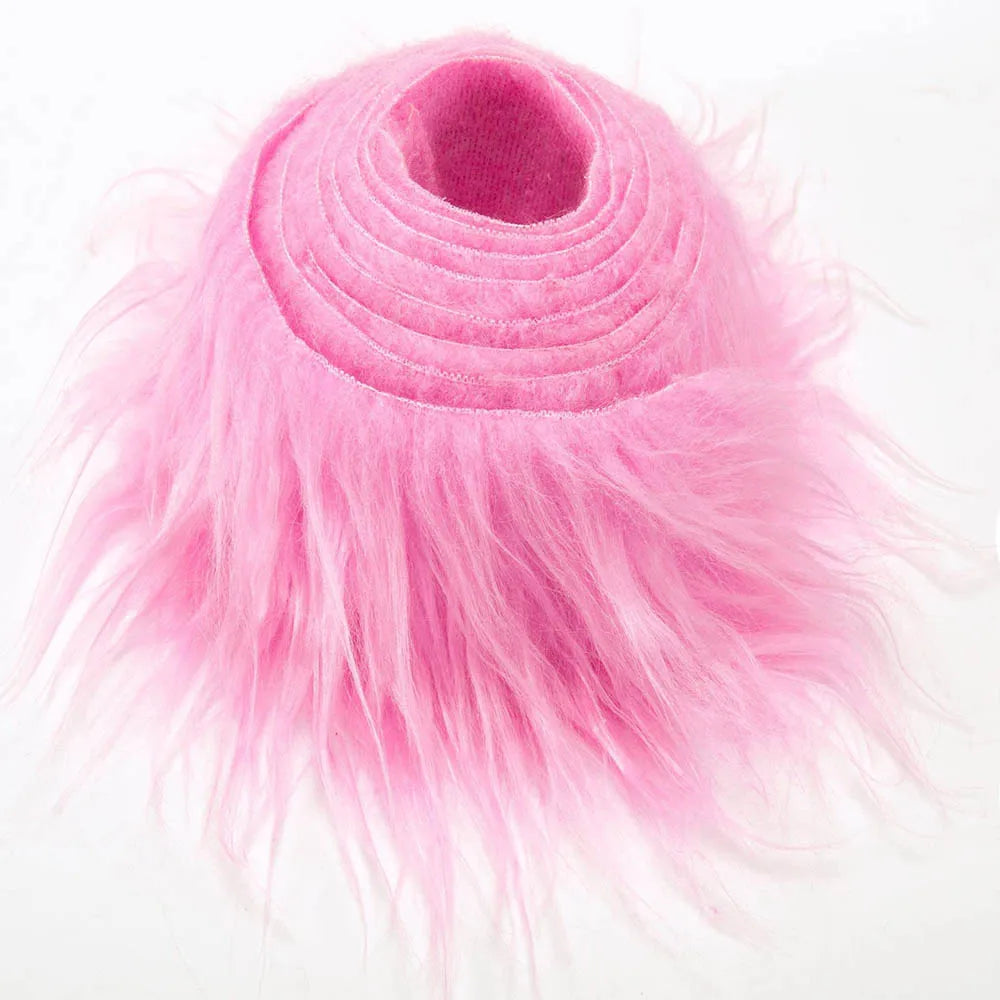 1.5M Faux Fur Ribbon Tape DIY Apparel Sewing Fluffy Trim Trimming Fabric Sewing Plush Fur Stripe Home Christmas Decoration