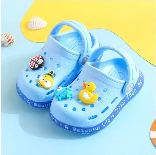 Summer Kids ShoesSandals Hole Children's Shoes Slippers Soft Anti-Skid Cartoon Design Hole Baby Shoes Sandy Beach for Boys Girls
