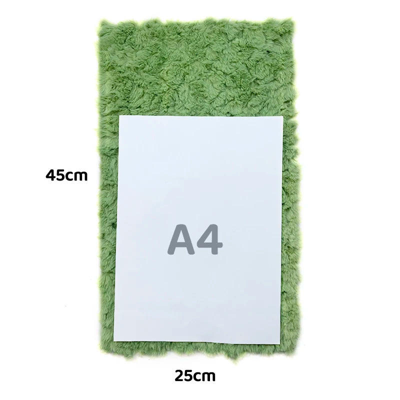 25x45cm Embossed Microfiber Plush Faux Fur Furry Fabric Soft Imitation Rabbit Fur DIY Doll Garment Coat Jacket Sewing Material