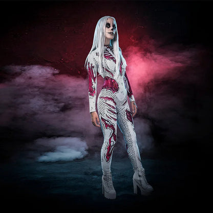 Halloween Costume Adult Cosplay Scary Skeleton Skull Clothing Carnival Party Zombie Costumes Jumpsuit Full Sets Unisex Bodysuit