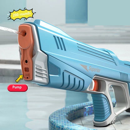 Automatic Electric Water Gun Toy Summer Induction Water Absorbing High Pressure Water Gun Beach Outdoor Water Rifle Fight Toys