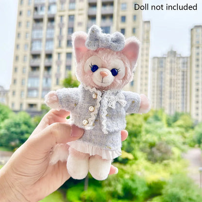 17cm Labubu Plush Doll Clothes Outfit Accessories Korea Kpop Exo Labubu Idol V1 V2 Black Dress Suit Gift