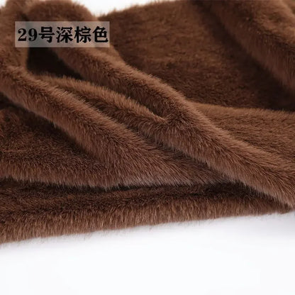 2cm Faux Mink Fur Plush Fabric by the Meter for Clothing Scarf Dolls Background Decoration Diy Sewing Cloth Soft Pink White Blue