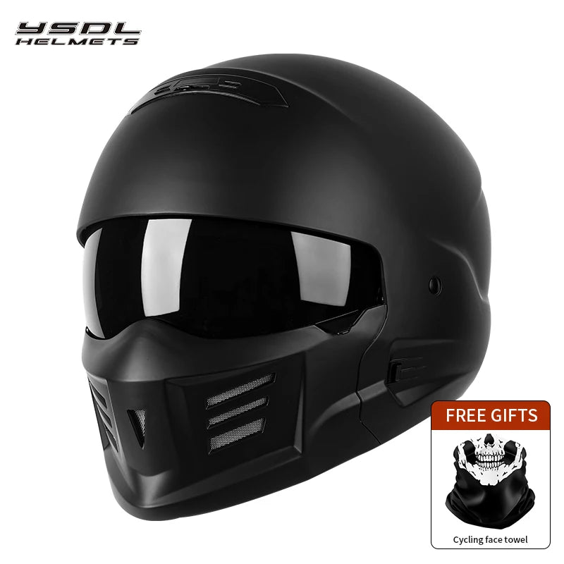 Scorpion Helmet Sunscreen Retro Motorcycle Full Helmet Men  Women Detachable Face Mask Combination Helmets Summer Safety Helmet