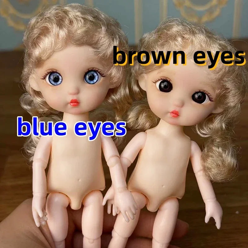 Lovely 17cm Doll 1/8 Bjd Dolls Mini Playhouse Doll Toy Kids Girls Dolls Toy Gift