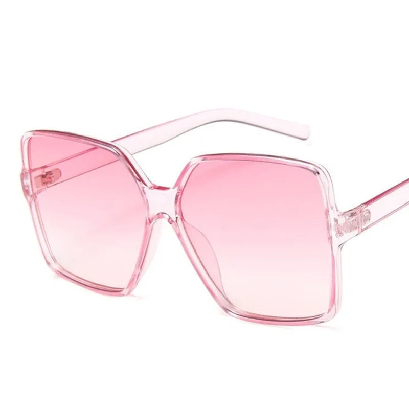 Women Oversized Square Sunglasses Gradient Plastic Brand Designer Female Sun Glasses UV400 Lentes De Sol Mujer Women Sunglasses