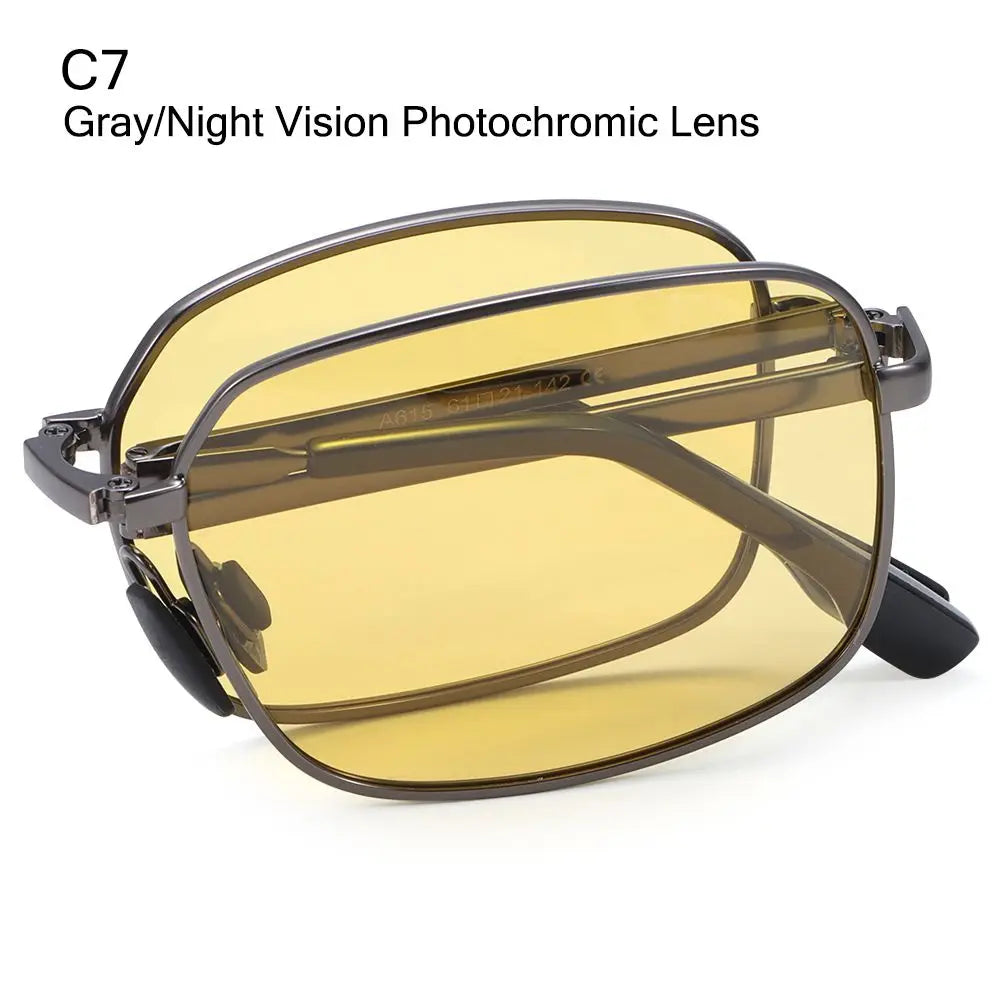 Metal Frame Portable Eyewear Folding Polarized Photochromic Sunglasses Sunglasses for Men Driving Glasses