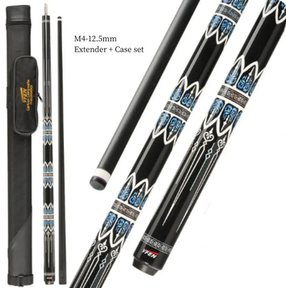 YFEN 58" Carbon Fiber  Technology 1/2 Billiard Pool Cue Stick 12.5mm + Extender
