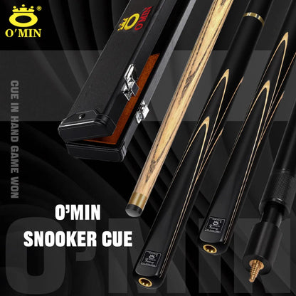 O'Min Victory Billiard Snooker Cue One Piece 9.8mm Tip High Quality Ashwood Shaft Professional Billard With Case and Extension