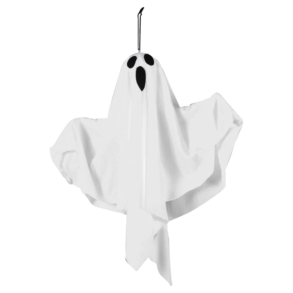Halloween LED Hanging Ghost Light IP65 Waterproof Halloween Glowing White Ghost Glowing Door Hanging Ghost for Halloween Party