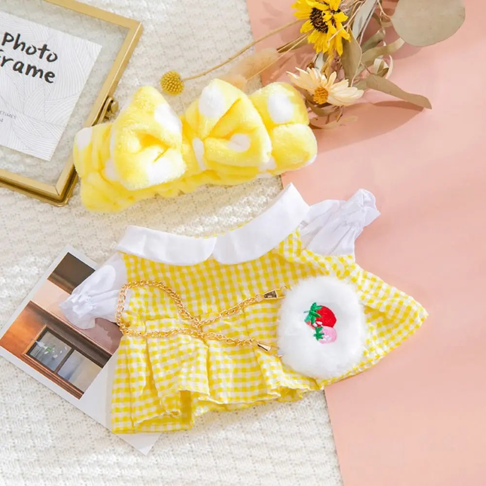 Doll Cloth Accessories LaLafanfan Cafe Clothes Dress Up DIY Clothing Yellow Duck Clothes 30cm Kawaii Plush Clothes Dolls