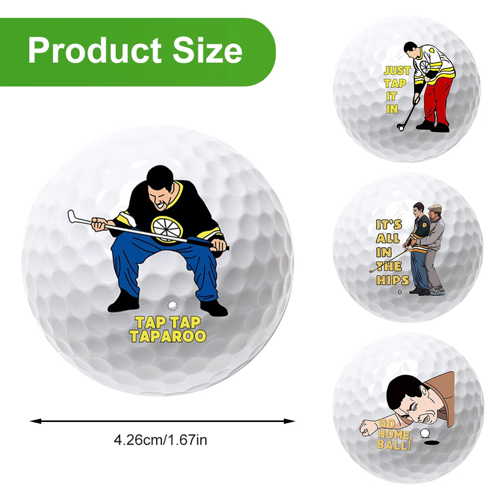 4Pcs Golf Practice Balls 4 Patterns Double Layers Premium Performance Golf Traning Balls for Golf Sports