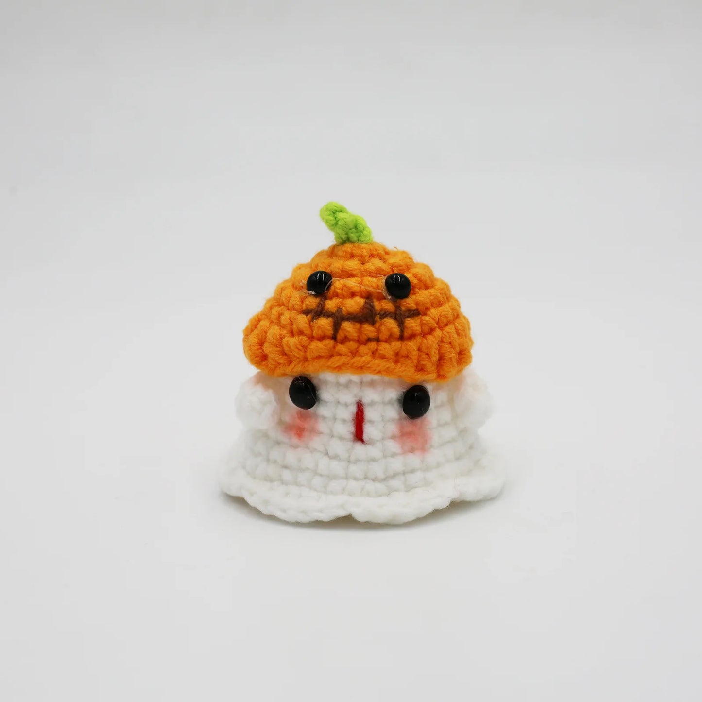 Halloween Home Decoration Handmade Knitted Witch Ghost Doll Ornament  Cute Pumpkin Ghost Keychain for Bag Pendant Christmas Gift