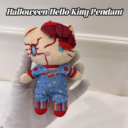 25Cm Hello Kitty Plush Doll Halloween Plush Stuffed Toy Ghost Baby Chucky Cute Kitty Halloween Party Decoration Props Gift