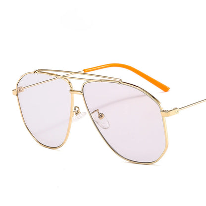 46224 Vintage Metal Frame Pilot Sunglasses Women Fashion Uv400 Glasses Men Anti Glare Sunglasses
