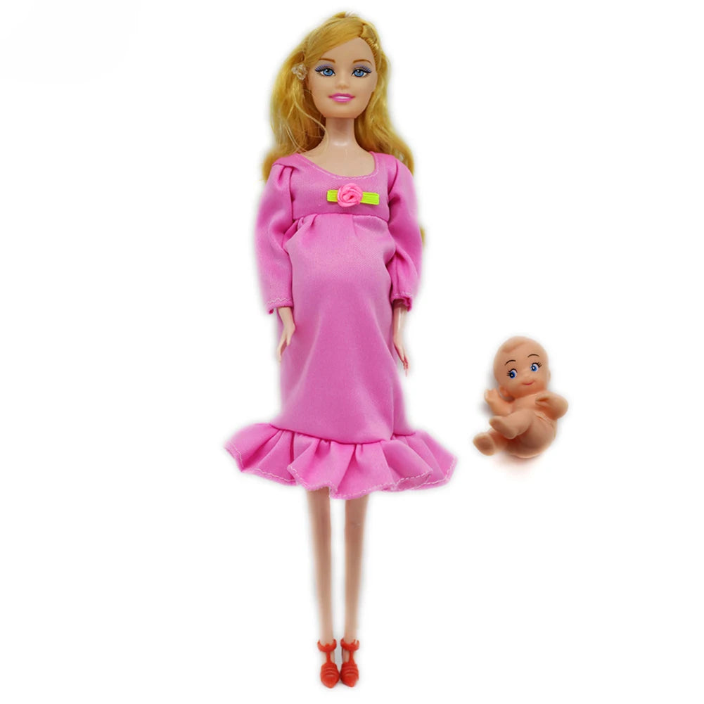 1pc Big Belly Doll   Pregnant Dolls Suit Mom Doll Have a Baby in Her Tummy for Barbies Doll Educational Toys for Children