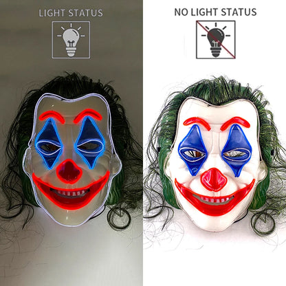 New Arrival LED Luminous Cosplay Anime Mask Neon Light Up Fox Mask Halloween Party Mask Carnival Party Led Mask