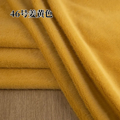5mm Stretch European Mink Faux Fur Fabric High-Low Pattern for Clothing Scarves Hats Photo Props DIY Craft Decoration