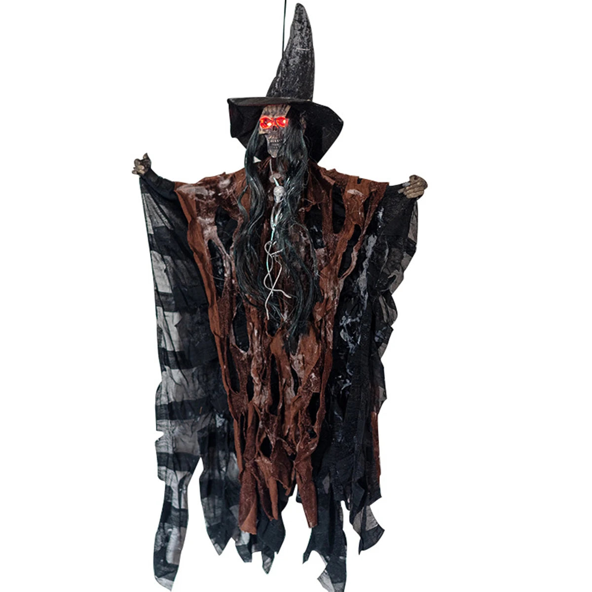 1PC Halloween Horror Props, Haunted House Decorations, Emitting Sound, Skull, Ghost Head, and Small Hanging Ghost