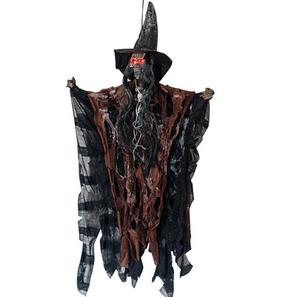 1PC Halloween Horror Props, Haunted House Decorations, Emitting Sound, Skull, Ghost Head, and Small Hanging Ghost