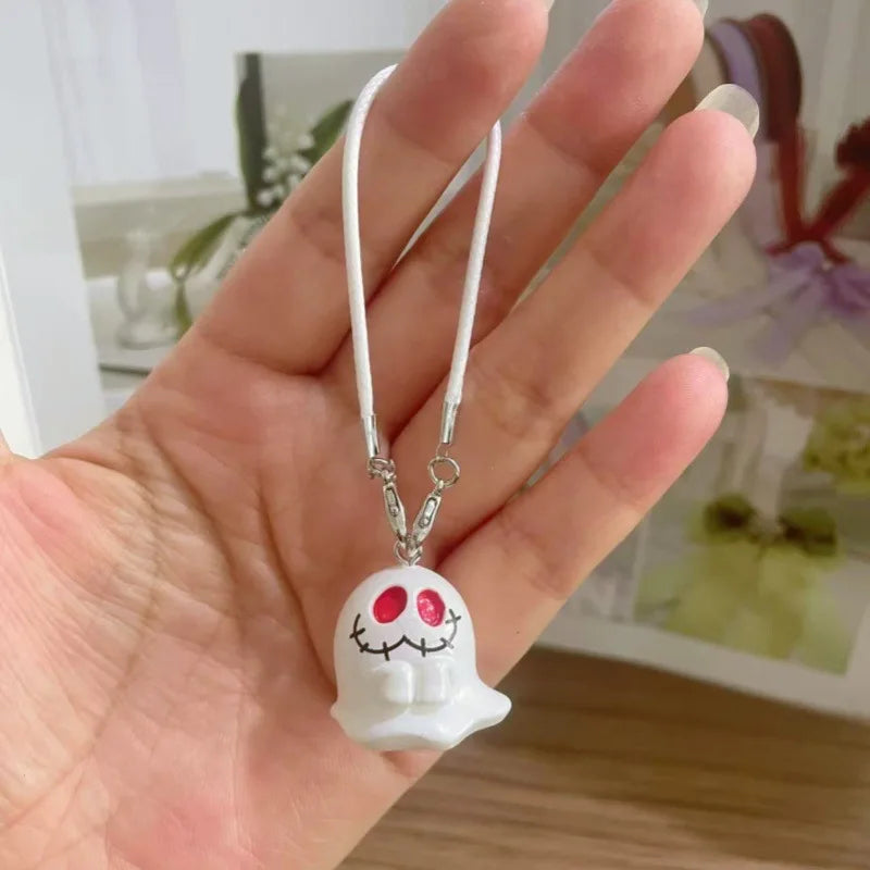 3.0 Labubu Clothes Halloween Knitted Pumpkin Bat Ghost Set for 15/17cm Doll Funny Necklace Accessories Christmas Halloween Gift