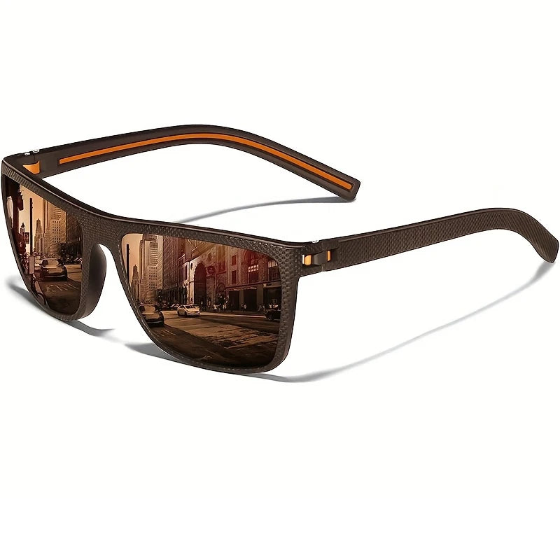 Square Polarized Sunglasses for Men and Women Lightweight Frame Sun Glasses With UV Protection