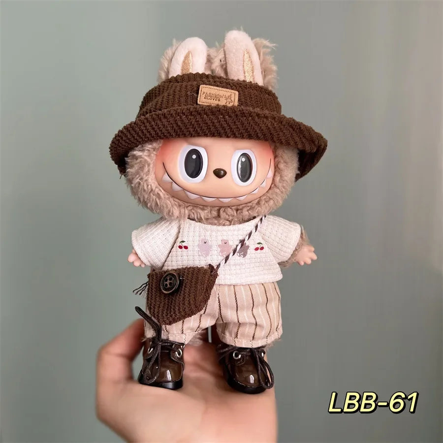 Mini Doll'S Clothes Outfit Accessories for Korea Kpop Exo 15-17cm Labubu Idol 10cn Cotton Doll Replacement Suit Clothing Gift