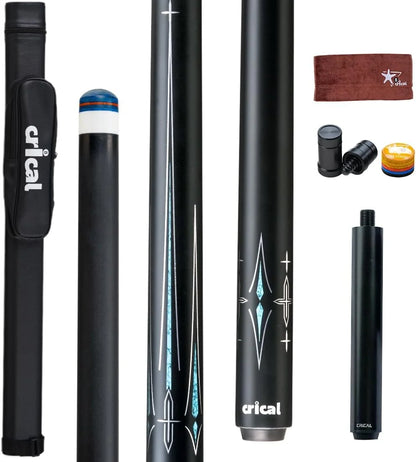CRICAL Carbon Fiber Pool Cue Stick Billiard Cue Sticks Professional Low Deflection Pool Sticks With 12.5mm Tip and Radial Joint