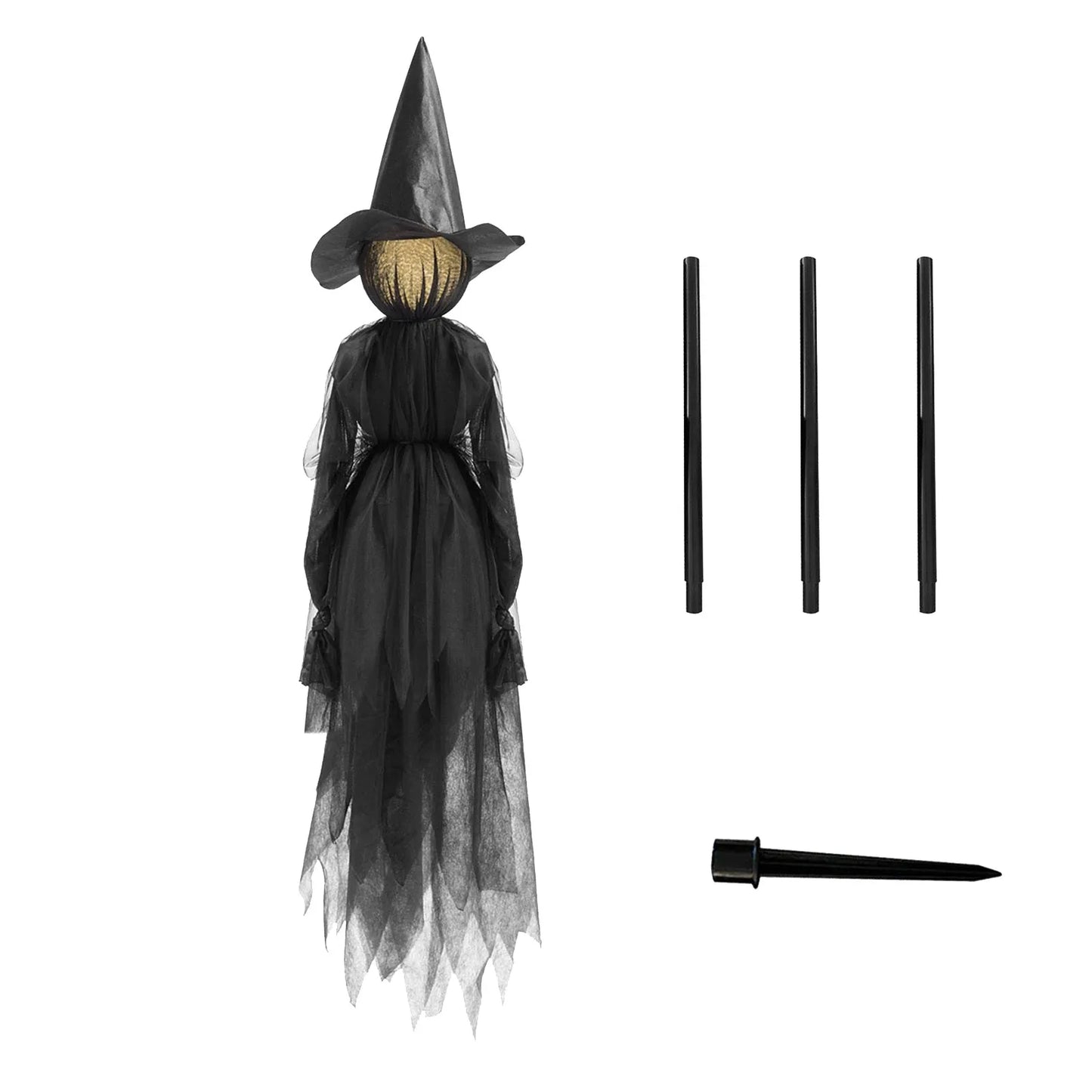 Halloween Voice Control Light Up Witch Holding Hands Witch Halloween Light Up Decoration Props Yard Haunted House Party Decor