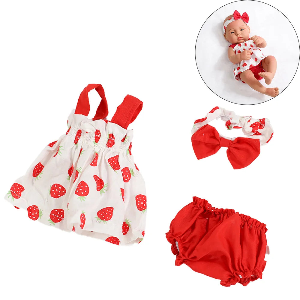 Doll Clothes Dress Jumpsuit Vest for 40cm New Baby Reborn American Doll Baby Girl DIY Clothes Toys for 16 Inch Dolls