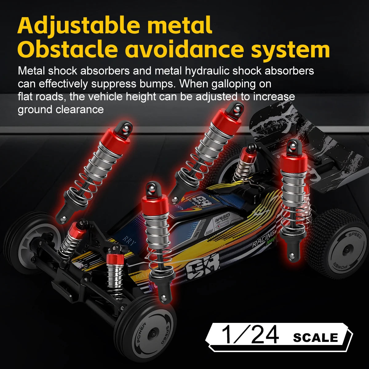 WLtoys 244016 1:24 RC Car 2.4G With DIY Lighting Electric High-Speed Competitive Racing Car Remote Control Toy for Kid Gift