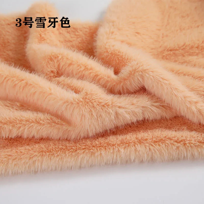 40Colours 2cm Imitation Mink Plush Fur Fabric Doll Manual DIY Counter Scarf Cuddle Doll Faux Fur Fabric 50*50