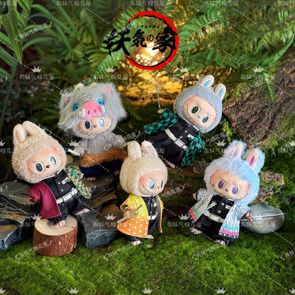 Labubu Clothes Doll Decorative Clothing 17cm Baby Clothes Labubu Sitting Party Baby Clothes Charcoal Zhilang Clothes