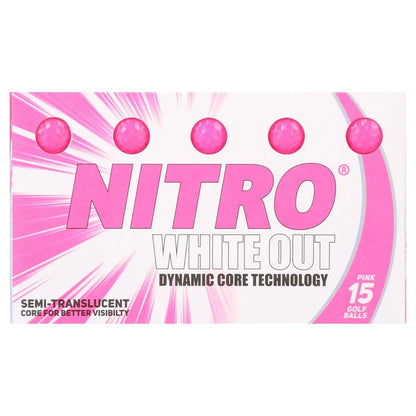 High Performance Golf Balls 15 Pack White Hot Technology Superior Spin Control Exceptional Distance Durable Material