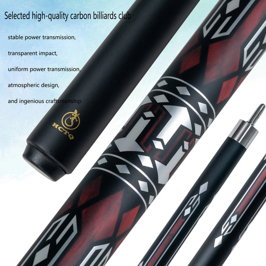 Pro Billiard Cue Stick 12.75mm Premium Carbon Multi-Layer Tip Stainless Steel Quick Joint Balanced Weight for American 9 Ball