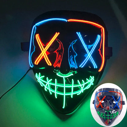 New Arrival Halloween Mask Horror Venom  LED Luminous Mask Cosplay Costume Makeup Prom Party
