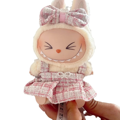 Labubu Ropa Cute Doll Clothes Outfit Accessories Classic Dress Set for 17CM Labubu V2 Mini Dolls Clothing Girl Kid Gift