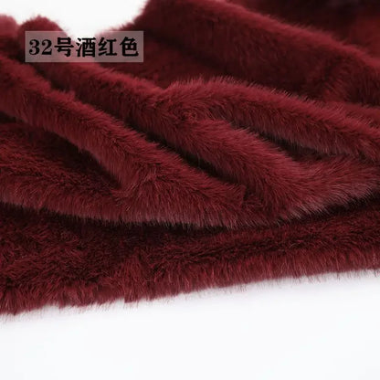 2cm Faux Mink Fur Plush Fabric by the Meter for Clothing Scarf Dolls Background Decoration Diy Sewing Cloth Soft Pink White Blue