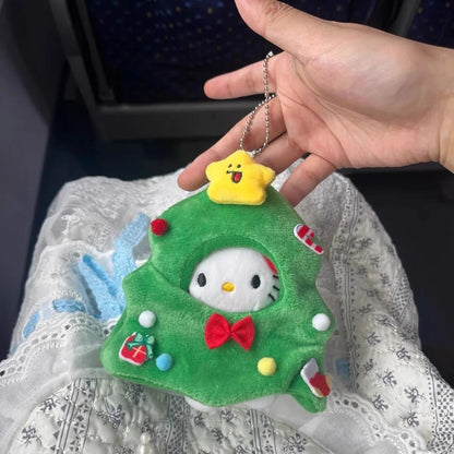 Halloween Christmas Decoration Dolls My Melody Kuromi Cinnamoroll Kt Cat Plush Toy Small Pendant Stuffed Animals Keychains Gifts