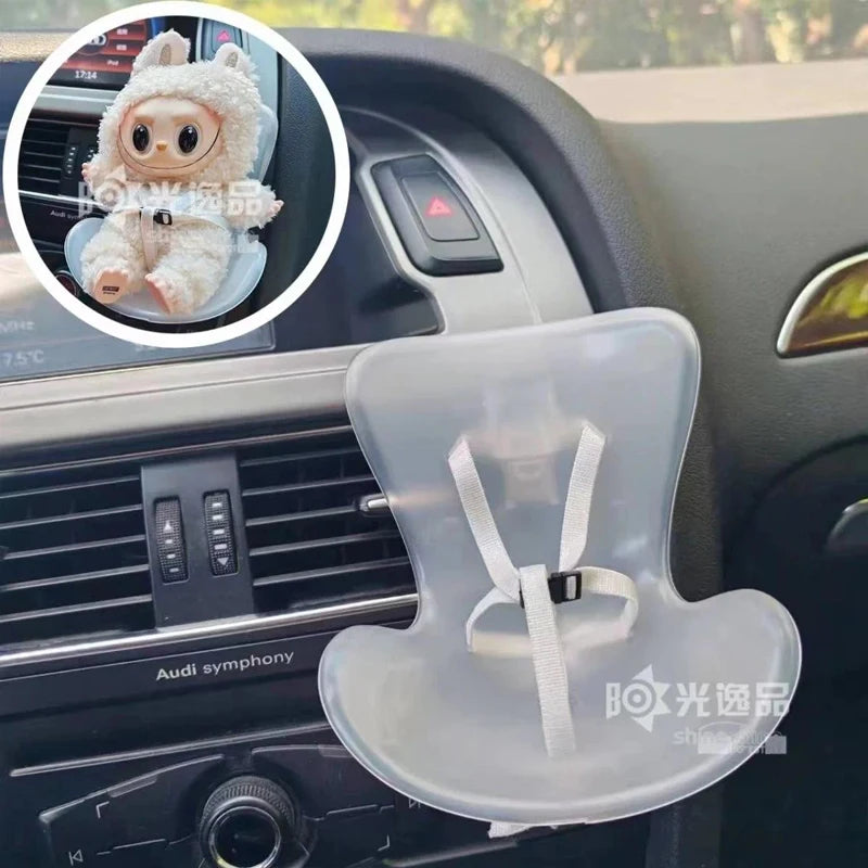 Cartoon Labubu Doll Seat Kawaii Ob11 Car Air-Conditioning Accessory Aromatherapy Decoration Toys Girls Gifts