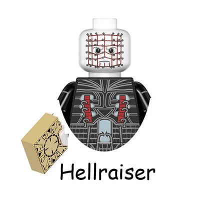 Halloween Horror Movie Terrible Leatherface Slender Man Midnight Ring Model Blocks Construction Building Brick Toys for Children