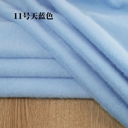5mm Stretch European Mink Faux Fur Fabric High-Low Pattern for Clothing Scarves Hats Photo Props DIY Craft Decoration