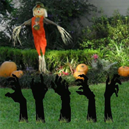 5/10pc Halloween Ground Card Insert Skeleton Hands for Halloween Ghost Festival Prank Party Bar Outdoor Garden School Home Decor
