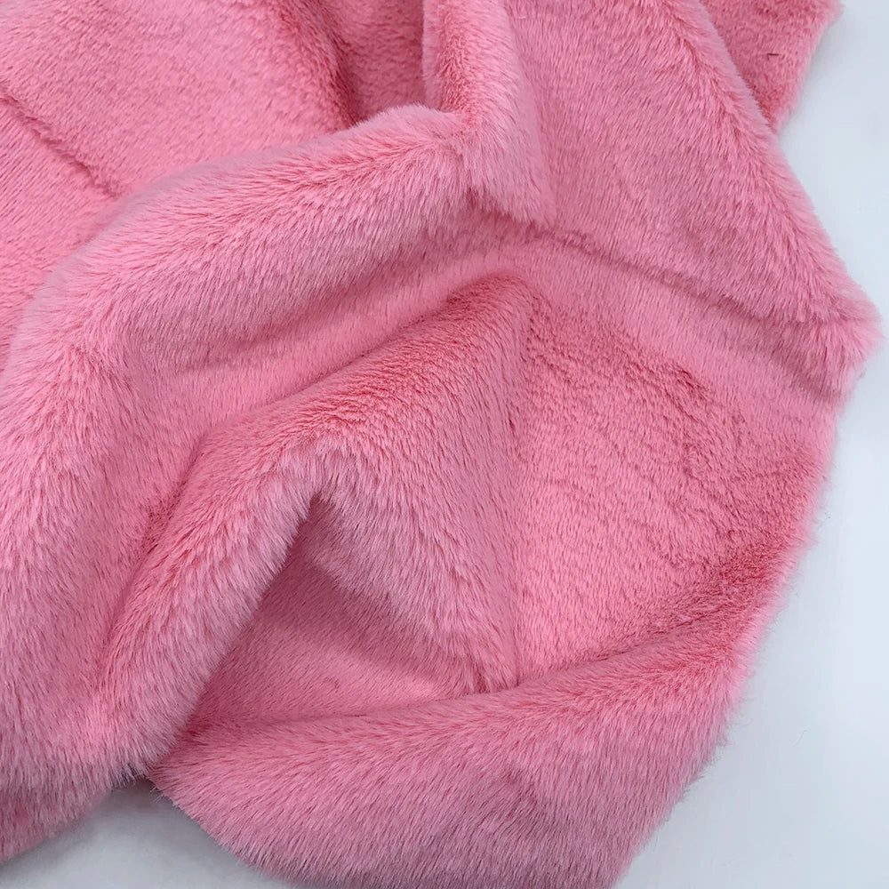 Sewbato 10mm 100% Polyester Faux Fur Fabric 50x50cm Environmentally Friendly Soft Minky Fabric Plush Toy/Clothing Plush Fabric