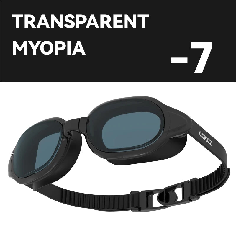 COPOZZ Best Swimming Goggles Men Women Adult Swim Goggle Professional Anti Fog Pool Swimming Glasses Eyewear -1.5 to -7
