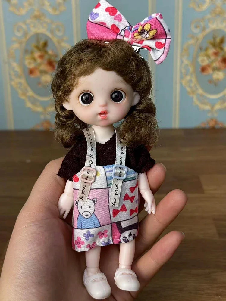Lovely 17cm Doll 1/8 Bjd Dolls Mini Playhouse Doll Toy Kids Girls Dolls Toy Gift