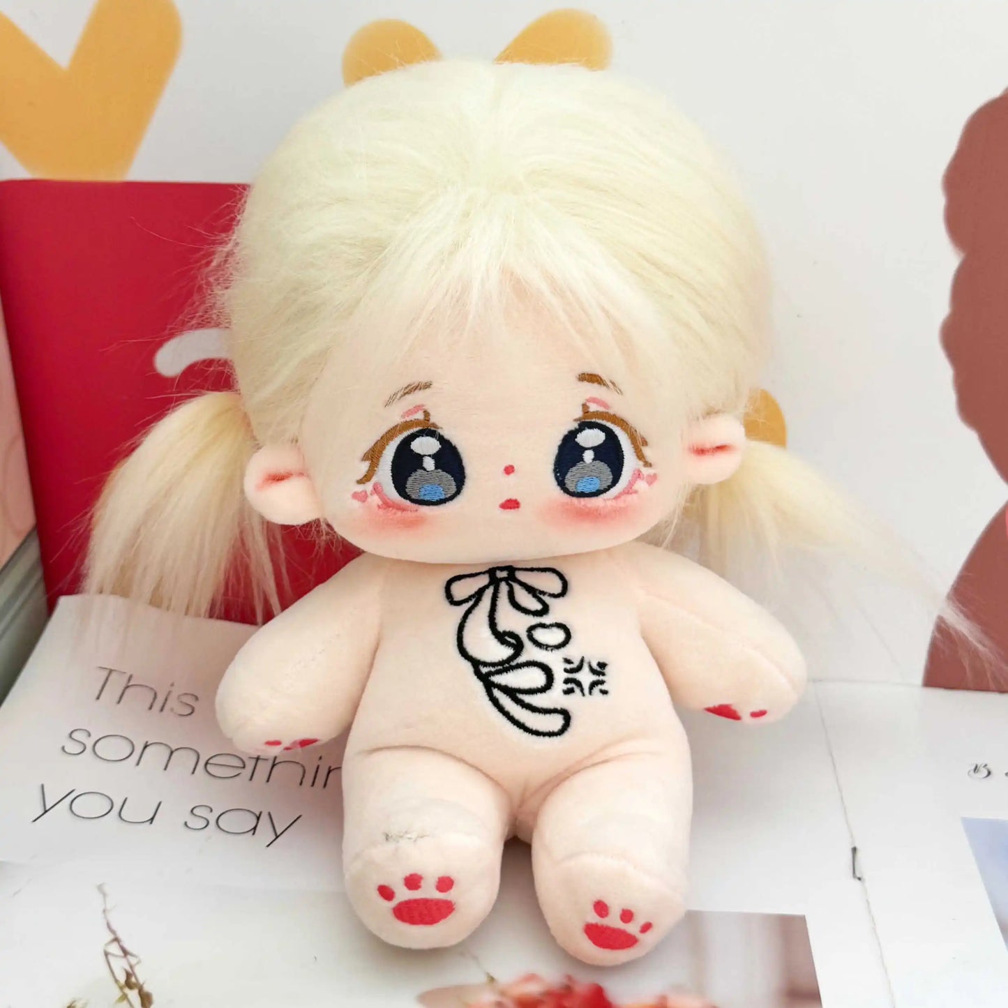 20cm Kawaii Plush Cotton Doll Anime Stuffed Idol Doll Outfit Baby Plushies Toys Star Dolls Action Figure Dress Girls Kids Gifts