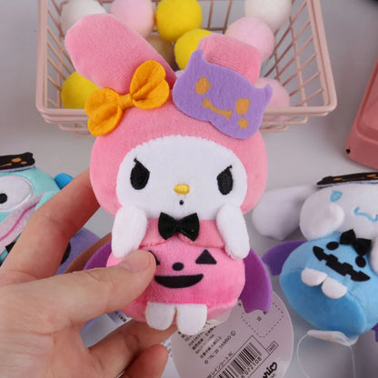 Halloween Christmas Decoration Dolls My Melody Kuromi Cinnamoroll Kt Cat Plush Toy Small Pendant Stuffed Animals Keychains Gifts
