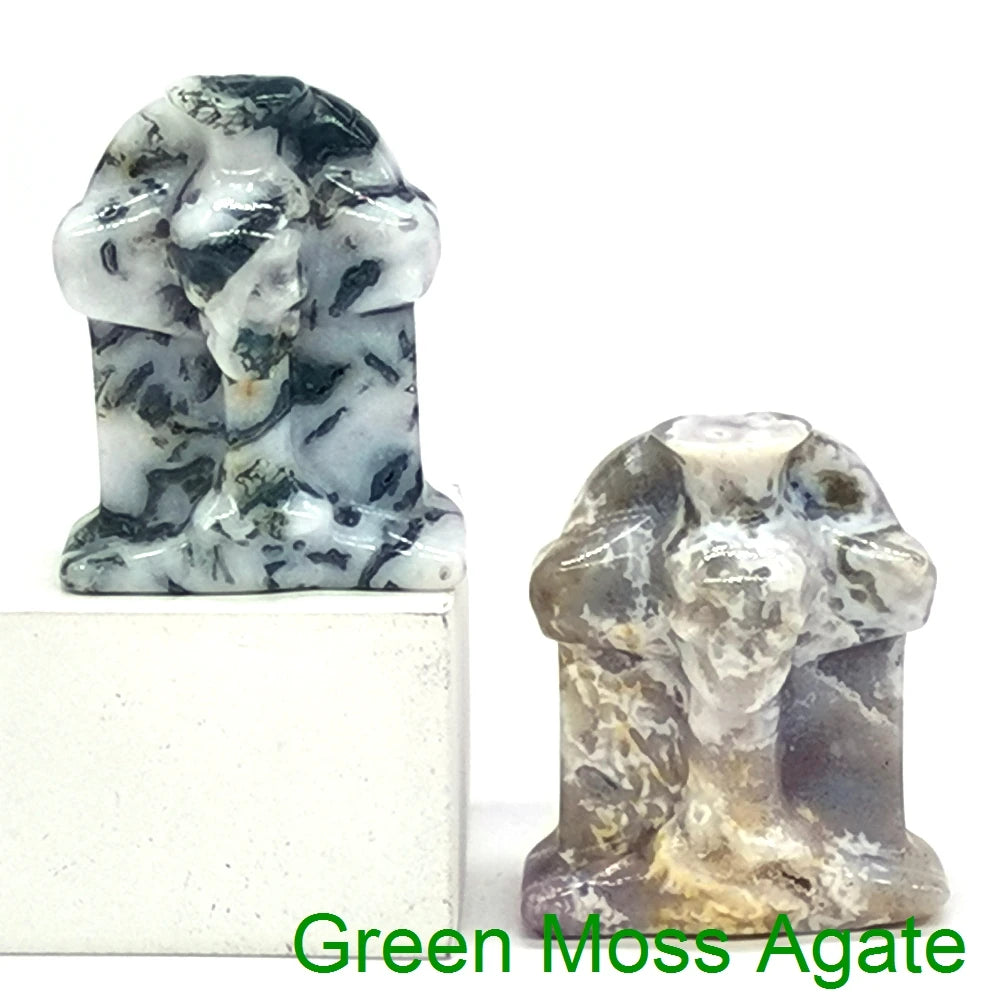 Halloween Foam Tombstone Skull Cross Decoration Natural Stone Crystal Gravestone Carving Reiki Healing Figurine Gemstone Gift
